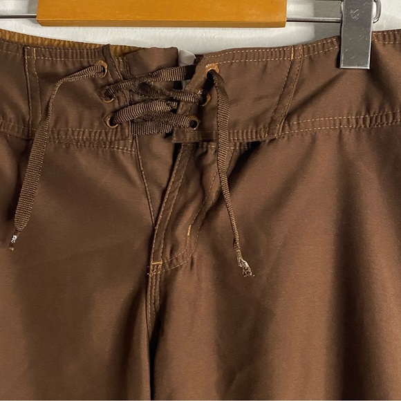 Powder Room Men's Brown Graphic Print Board Shorts - Picture 8 of 8